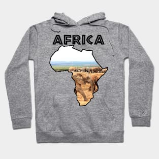 Africa Wildlife Continent Elephant Cameo Hoodie